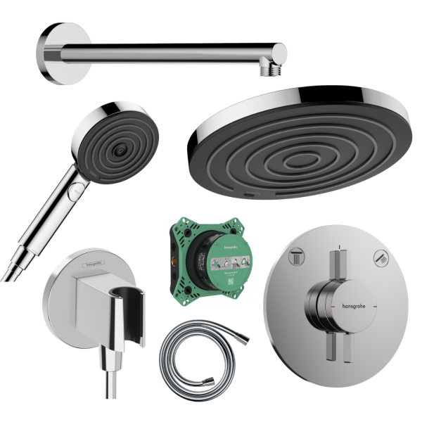 Potinkinė dušo sistema Hansgrohe Pulsify S Chromas