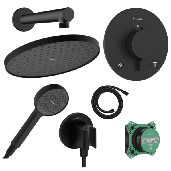 Potinkinė dušo sistema Hansgrohe Activera S Matinė Juoda