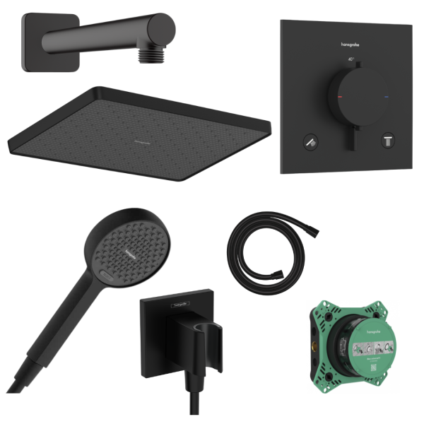 Potinkinė dušo sistema Hansgrohe Activera Q Matinė Juoda